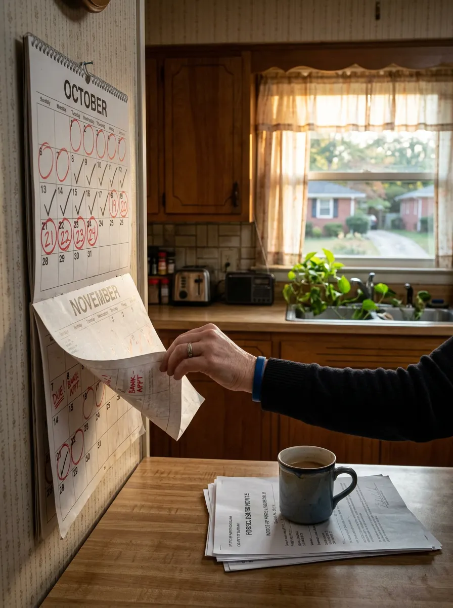 North Carolina foreclosure timeline stages from missed payment through auction and eviction