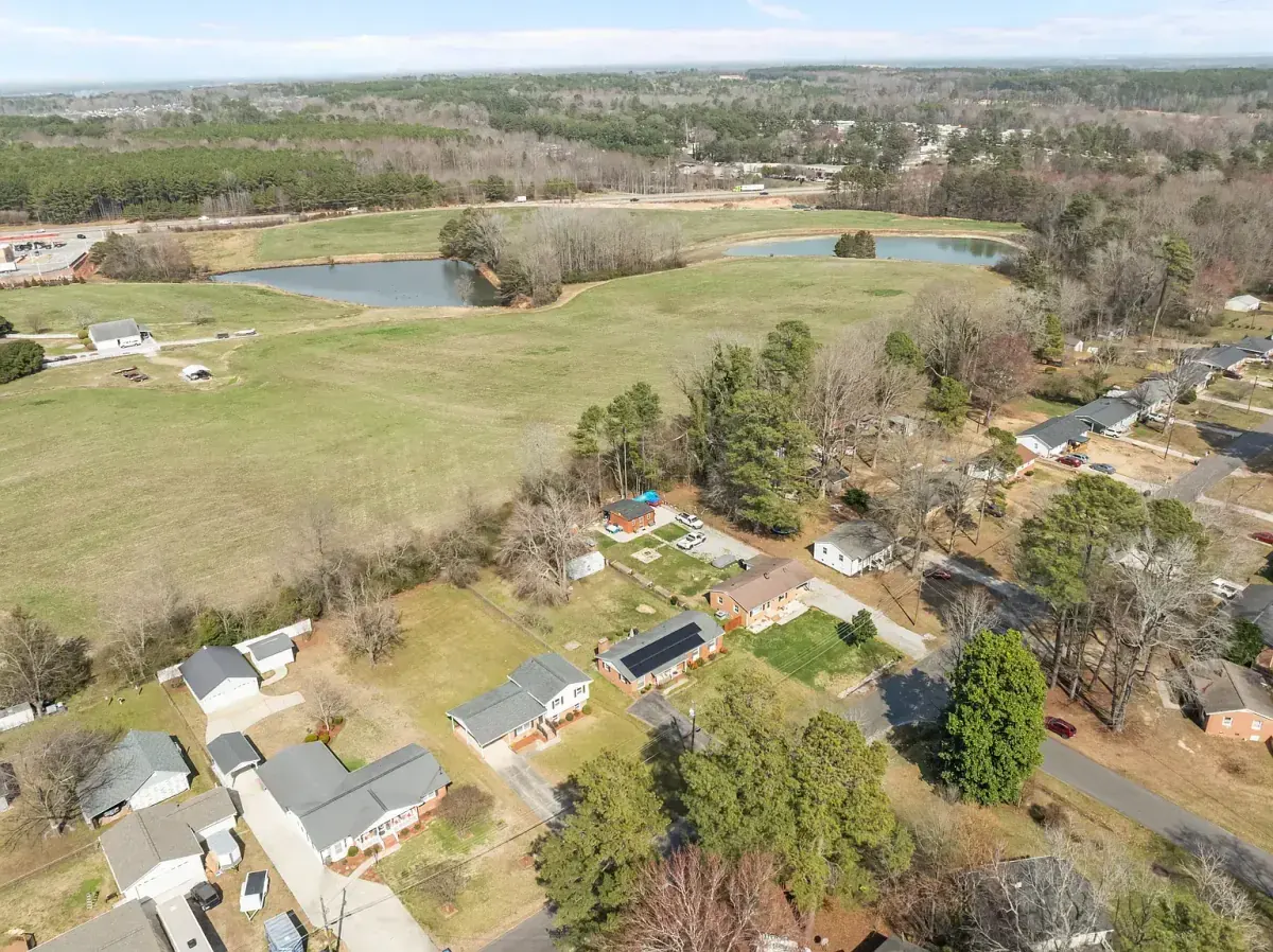 Angier, North Carolina aerial — Cinch Home Buyers Harnett County service area